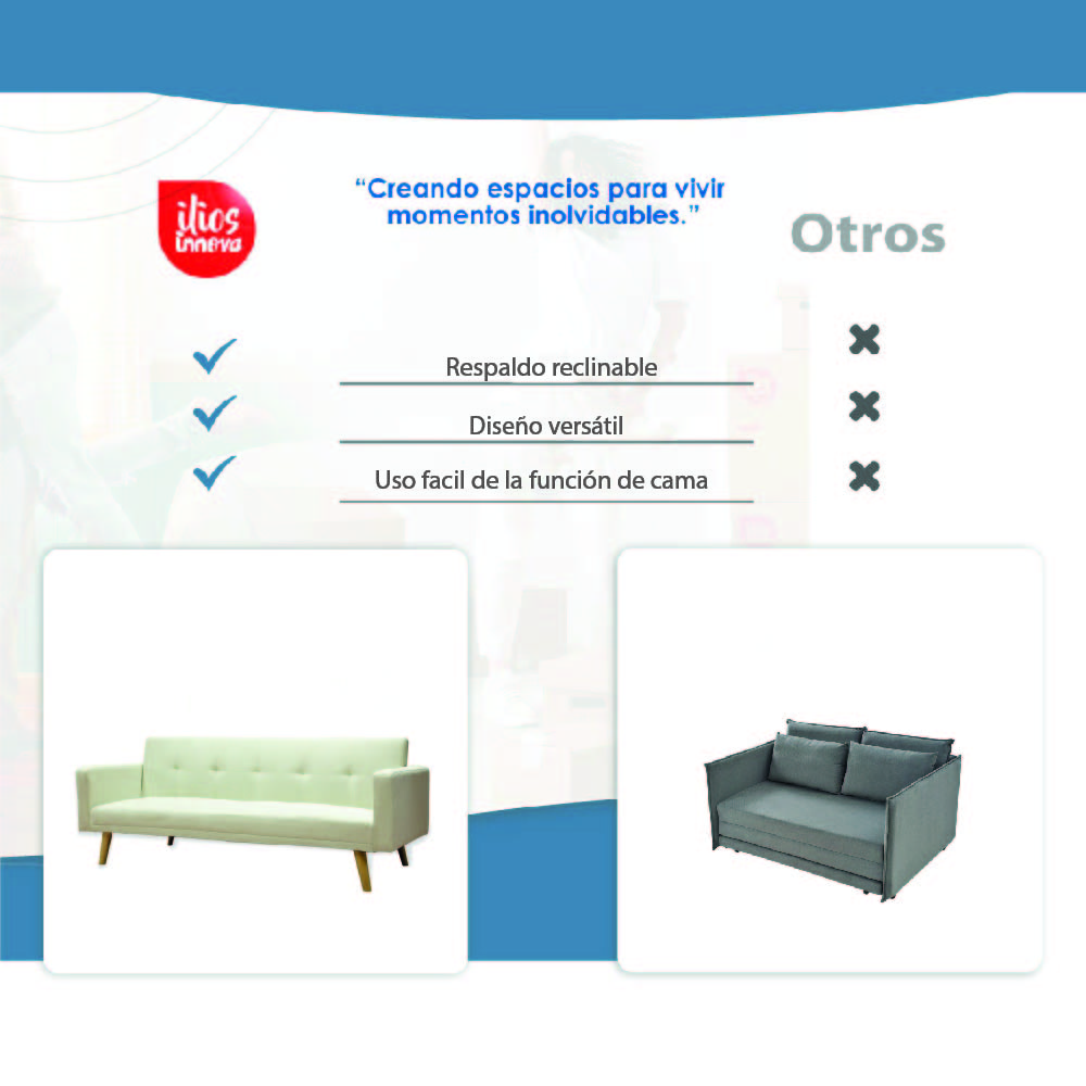Foto 7 | Sofá Cama Plegable Ilios Innova Sc1125-bei Beige