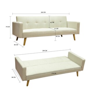 Foto 8 | Sofá Cama Plegable Ilios Innova Sc1125-bei Beige