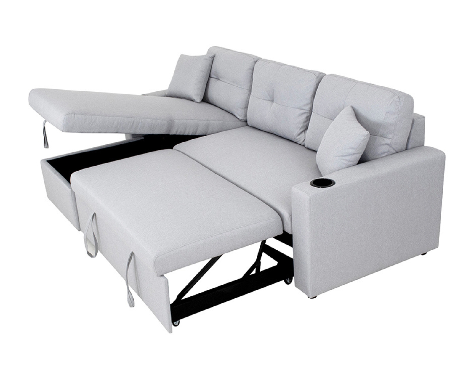 Sofá Cama Con Almacenamiento Wayfair Gris Claro
