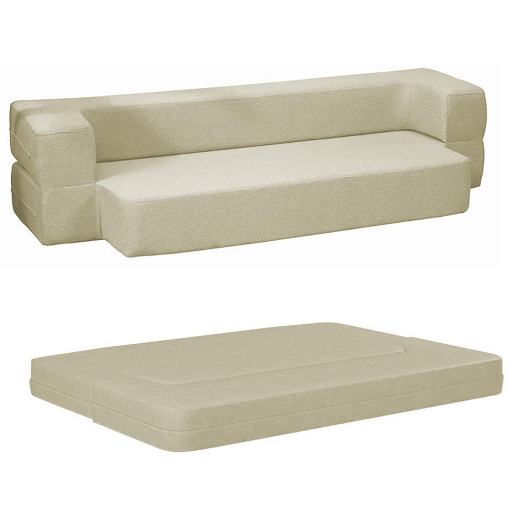 Foto 1 | Sillón Plegable Sofá Cama Matrimonial Beige