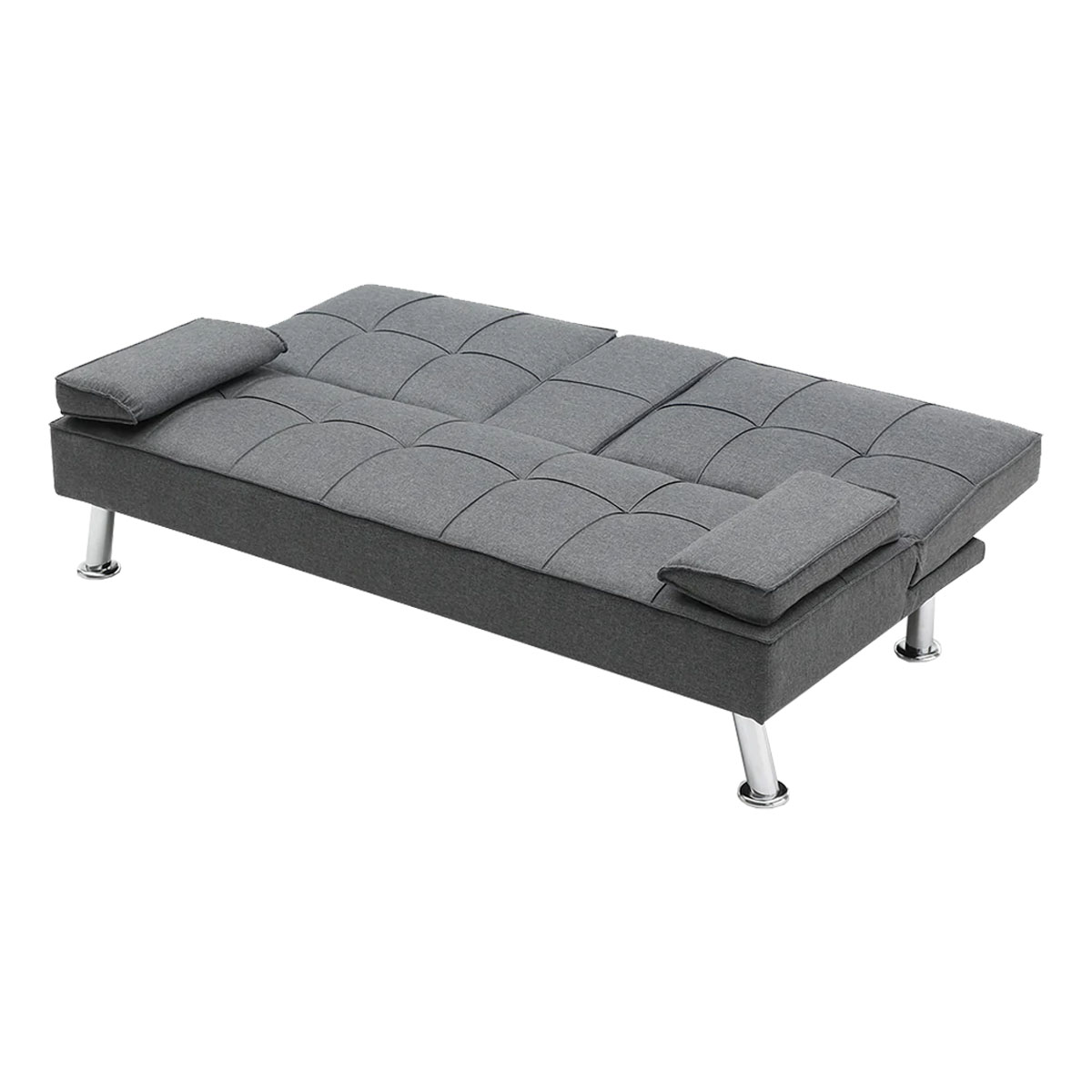 Foto 4 pulgar | Sofá Cama Futon Sala Moderna Minimalista Reclinable Color Gris Oscuro