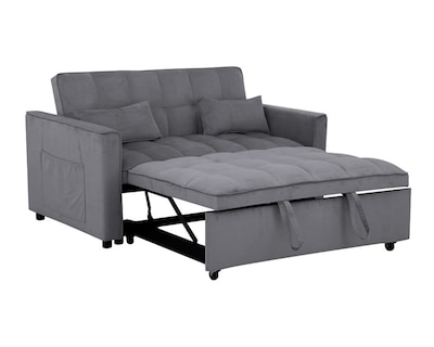 Foto 1 | Sofá Cama Aslan Gris Oxford Velvet