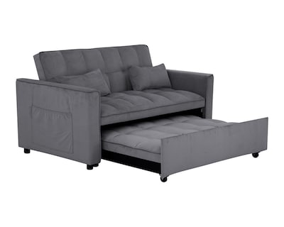 Foto 2 | Sofá Cama Aslan Gris Oxford Velvet