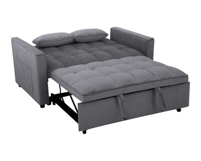 Foto 4 | Sofá Cama Aslan Gris Oxford Velvet