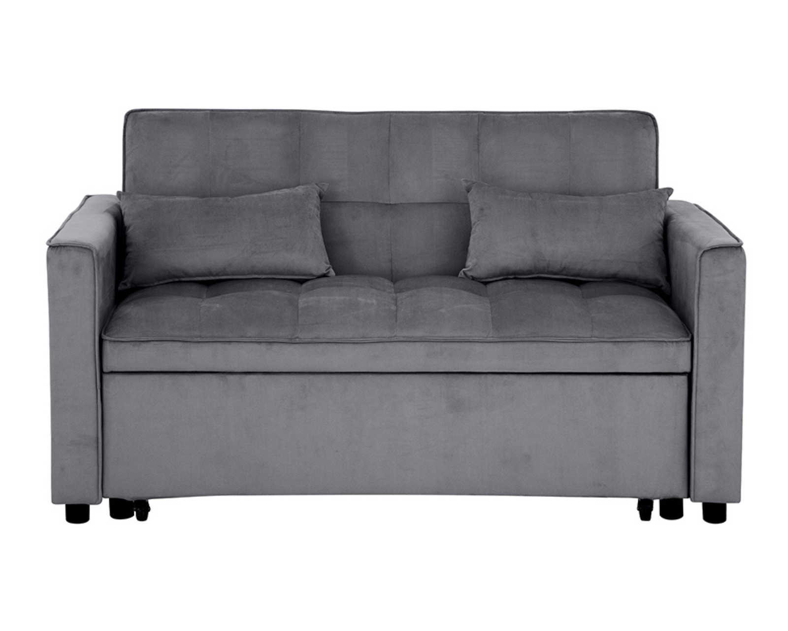 Foto 6 pulgar | Sofá Cama Aslan Gris Oxford Velvet