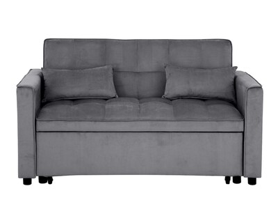Foto 5 | Sofá Cama Aslan Gris Oxford Velvet