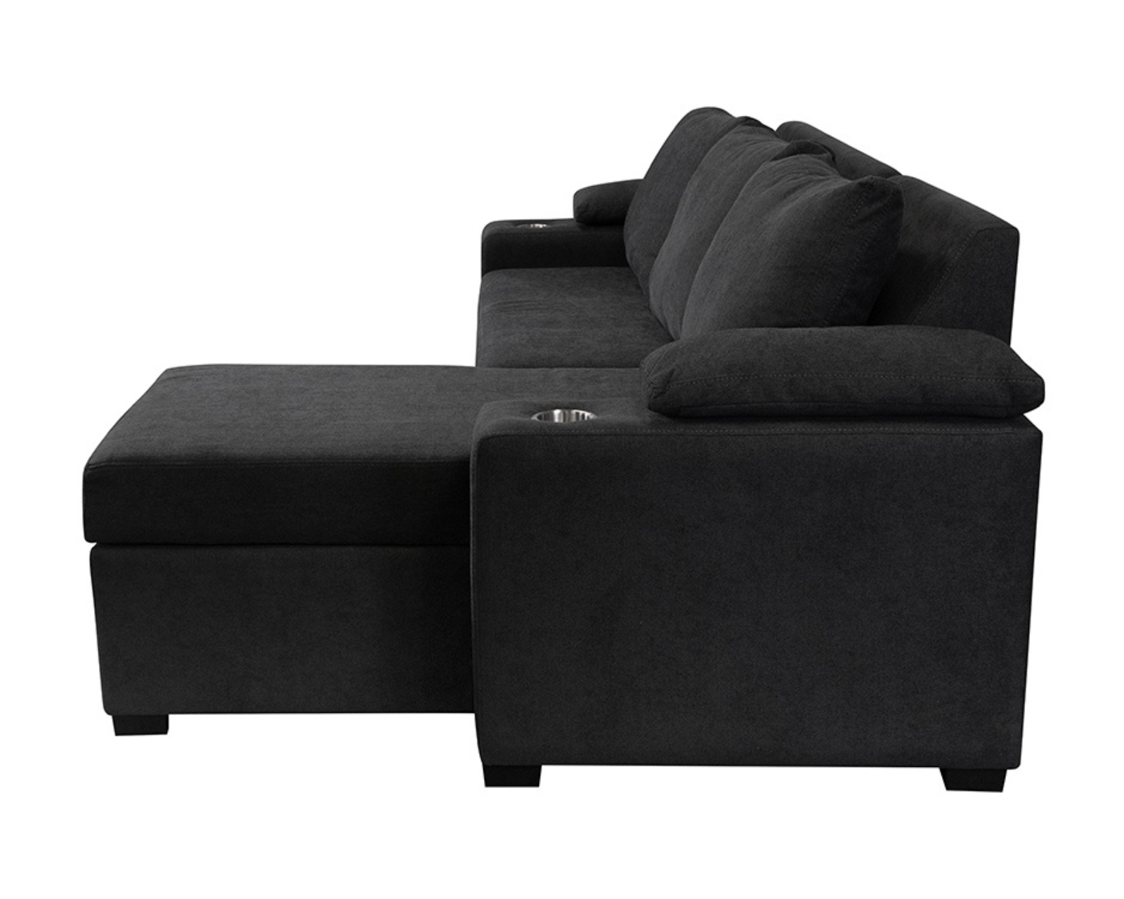 Foto 5 pulgar | Sofá Cama Norman Derecha Gris Oxford