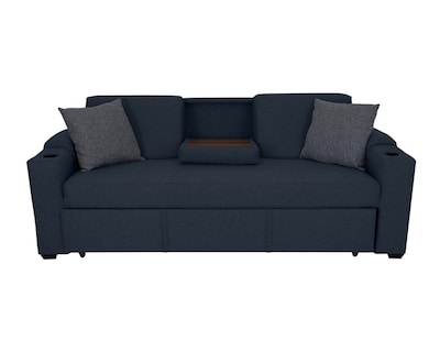 Foto 3 | Sofá Cama Easy Living Milán Azul Marino con Mesa Plegable y Portavasos