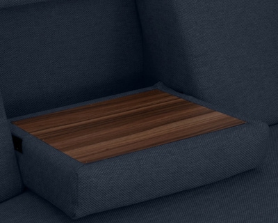 Foto 4 | Sofá Cama Easy Living Milán Azul Marino con Mesa Plegable y Portavasos