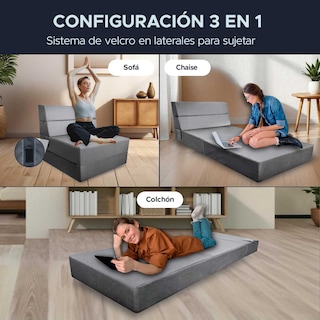 Foto 4 | Sofá Cama Individual 3 En 1 Sky Care Color Gris