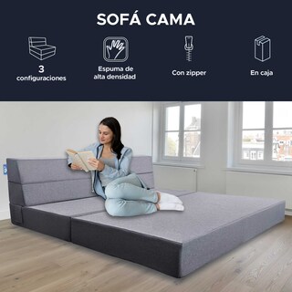 Foto 2 | Sofá Cama Matrimonial 3 En 1 Sky Care Color Gris