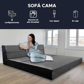 Foto 2 | Sofá Cama Matrimonial 3 En 1 Sky Care Color Negro