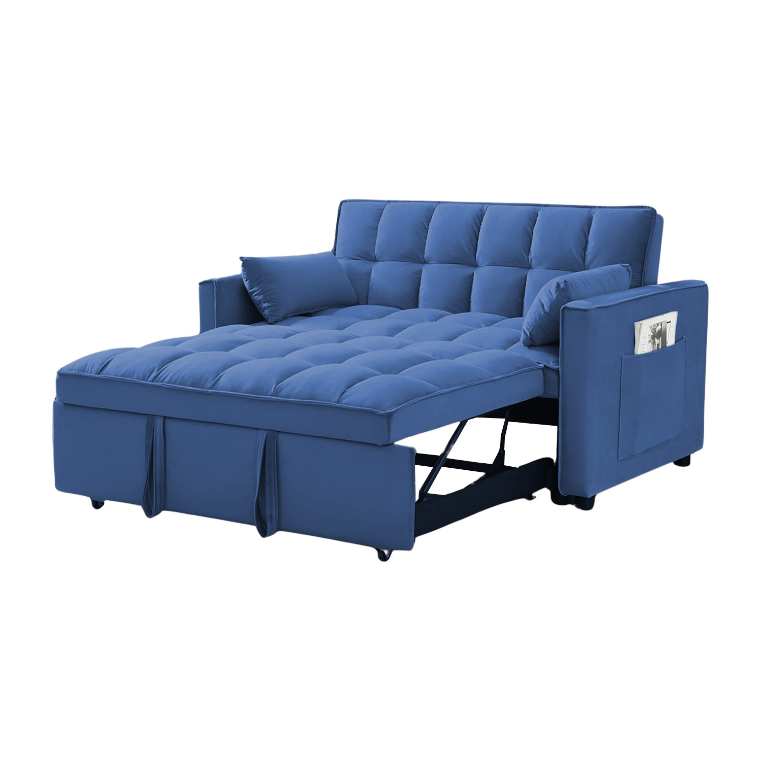 Sofá Cama Reclinable Convertible Bossa Anders Azul