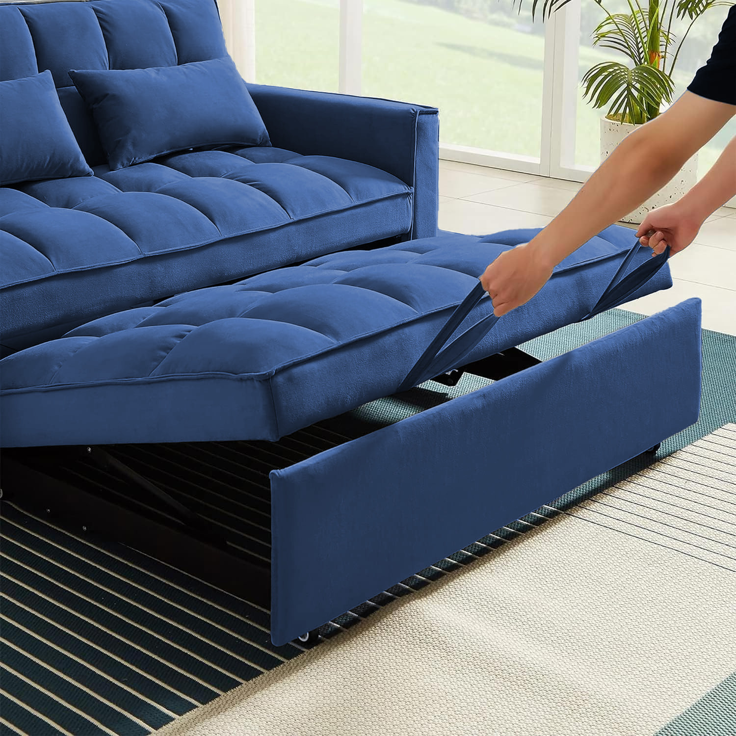 Foto 5 | Sofá Cama Reclinable Convertible Bossa Anders Azul