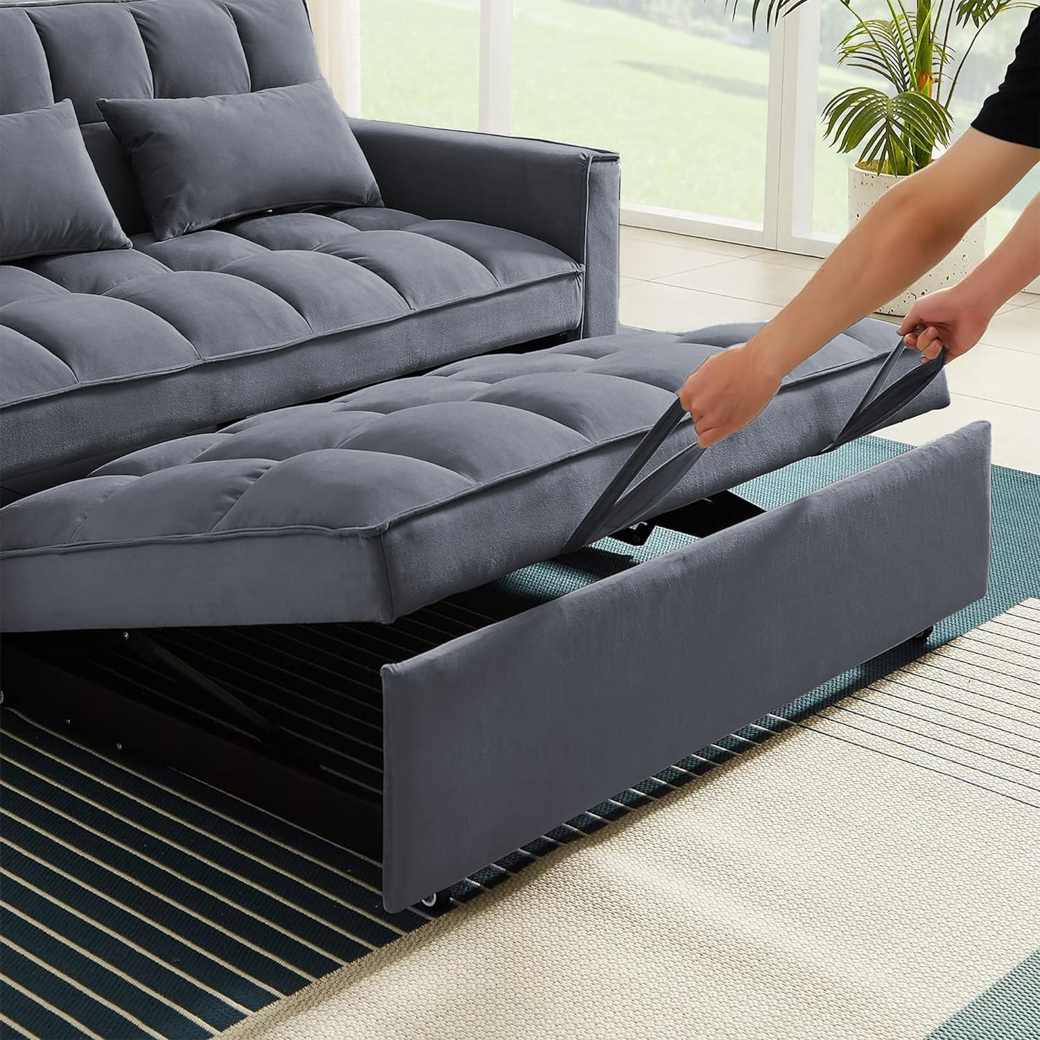 Foto 6 pulgar | Sofá Cama Reclinable Convertible Bossa Anders Gris