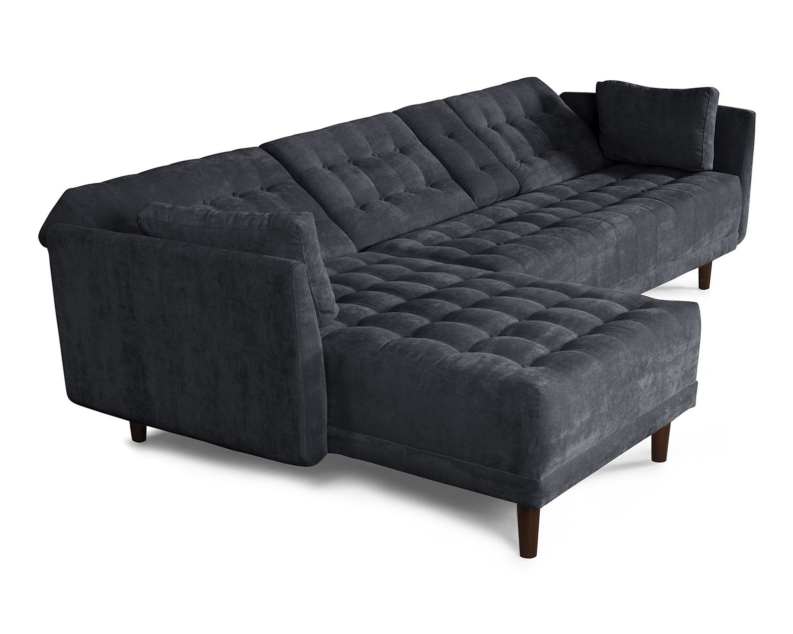 Foto 4 | Sala Modular Annara Gris Oxford Makora Beehive Memory Foam De Velvet Con Portavasos