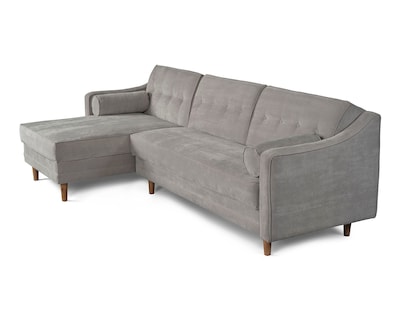 Foto 3 | Sala Modular Mondlak Gris Claro Makora Beehive Memory Foam Velvet