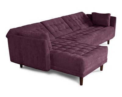 Foto 3 | Sala Modular Annara Morado Makora Beehive Memory Foam De Velvet Con Portavasos
