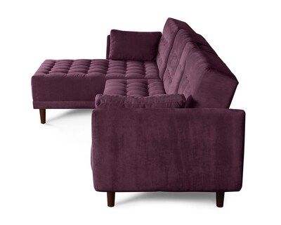 Foto 4 | Sala Modular Annara Morado Makora Beehive Memory Foam De Velvet Con Portavasos