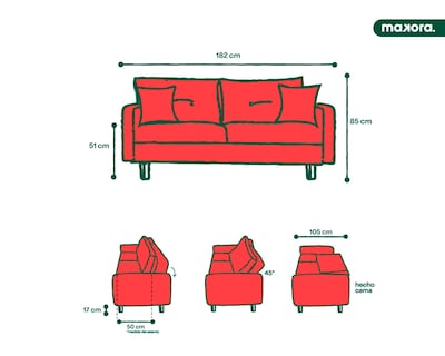 Foto 7 | Sofá Cama Bristol Chocolate Beehive Memory Foam Makora Velvet