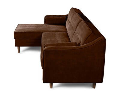 Foto 4 | Sala Modular Mondlak Chocolate Makora Beehive Memory Foam Velvet