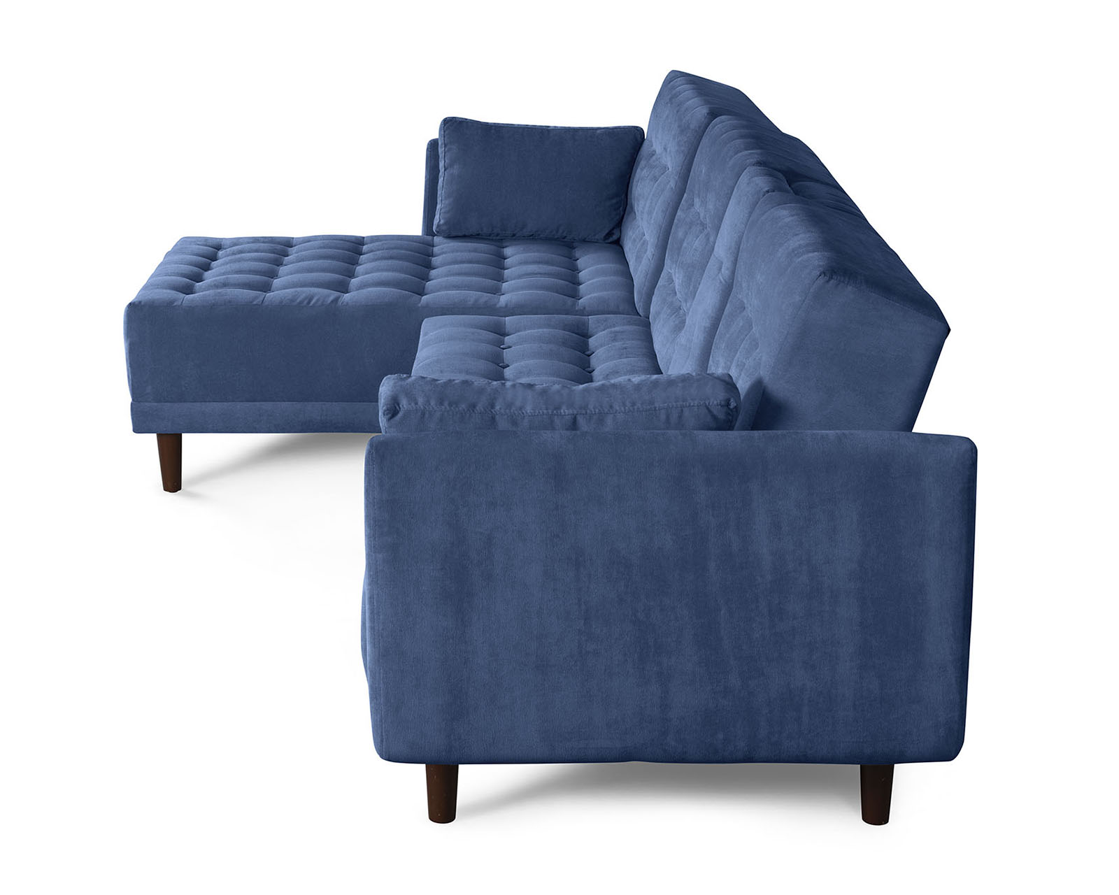 Foto 5 | Sala Modular Annara Azul Makora Beehive Memory Foam De Velvet Con Portavasos