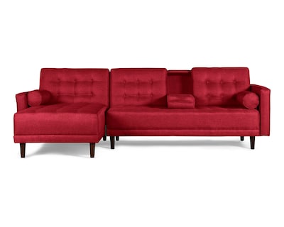 Foto 2 | Sala Modular Bardo Rojo Makora Beehive Memory Foam De Lino Con Portavasos