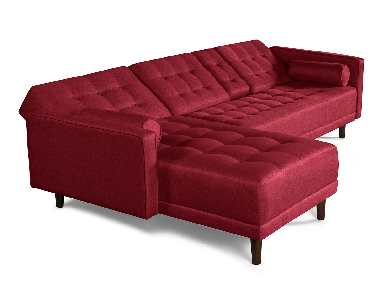 Foto 5 pulgar | Sala Modular Bardo Rojo Makora Beehive Memory Foam De Lino Con Portavasos