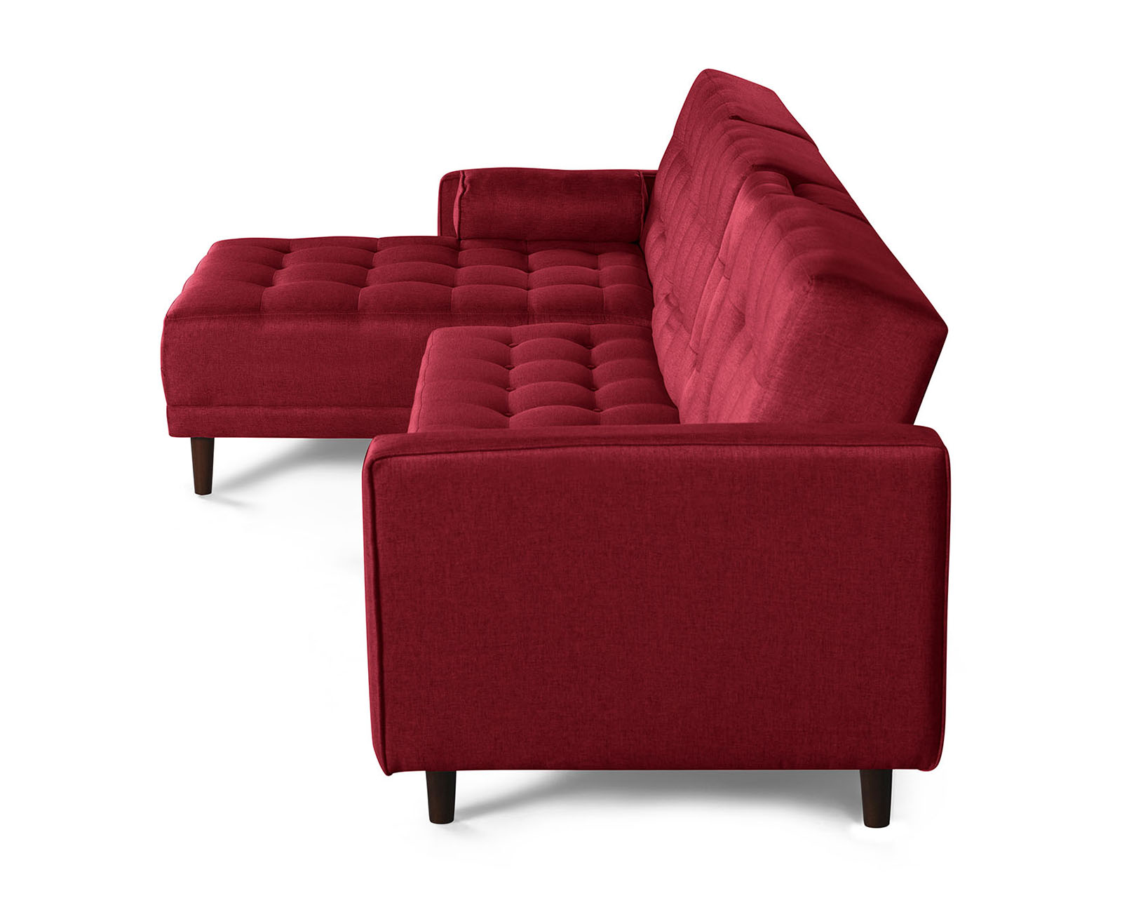 Foto 6 pulgar | Sala Modular Bardo Rojo Makora Beehive Memory Foam De Lino Con Portavasos