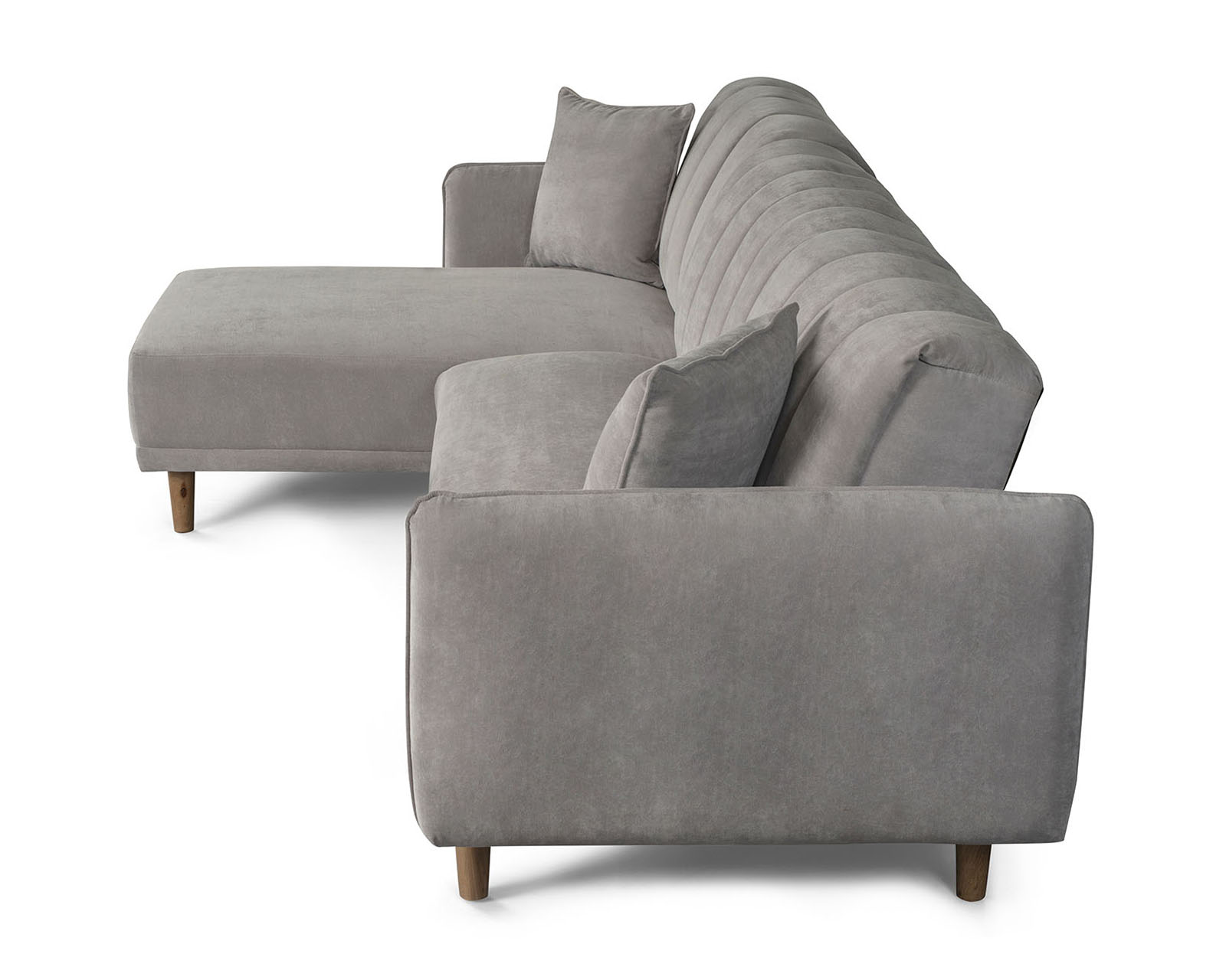 Foto 6 pulgar | Sala Modular Bottari Gris Claro Makora Beehive Memory Foam De Velvet