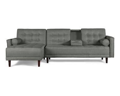 Foto 2 | Sala Modular Bardo Gris Claro Makora Beehive Memory Foam De Lino Con Portavasos