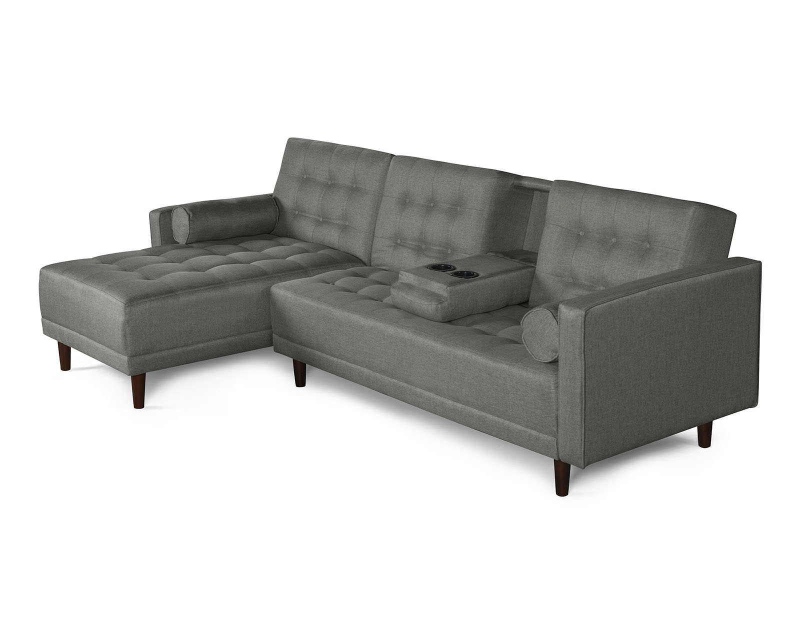Foto 3 | Sala Modular Bardo Gris Claro Makora Beehive Memory Foam De Lino Con Portavasos