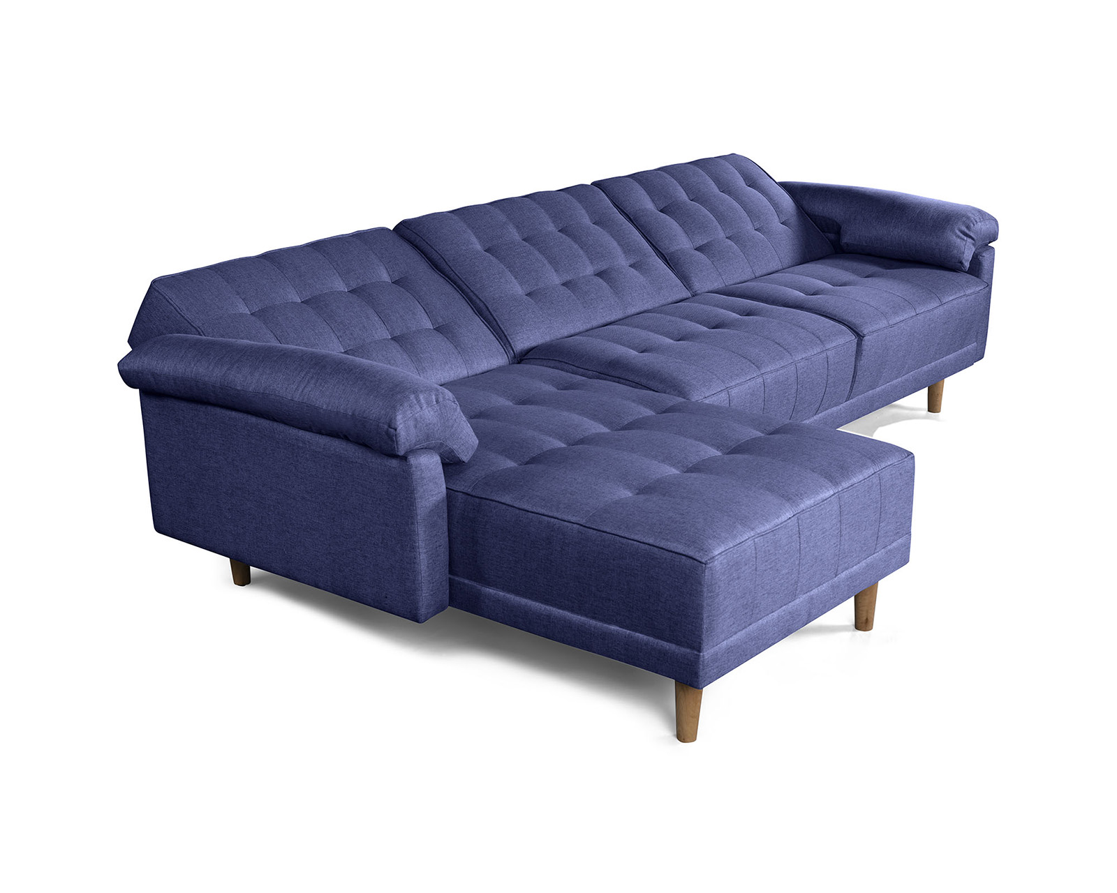 Foto 5 pulgar | Sala Modular Landon Azul Makora Beehive Memory Foam De Lino