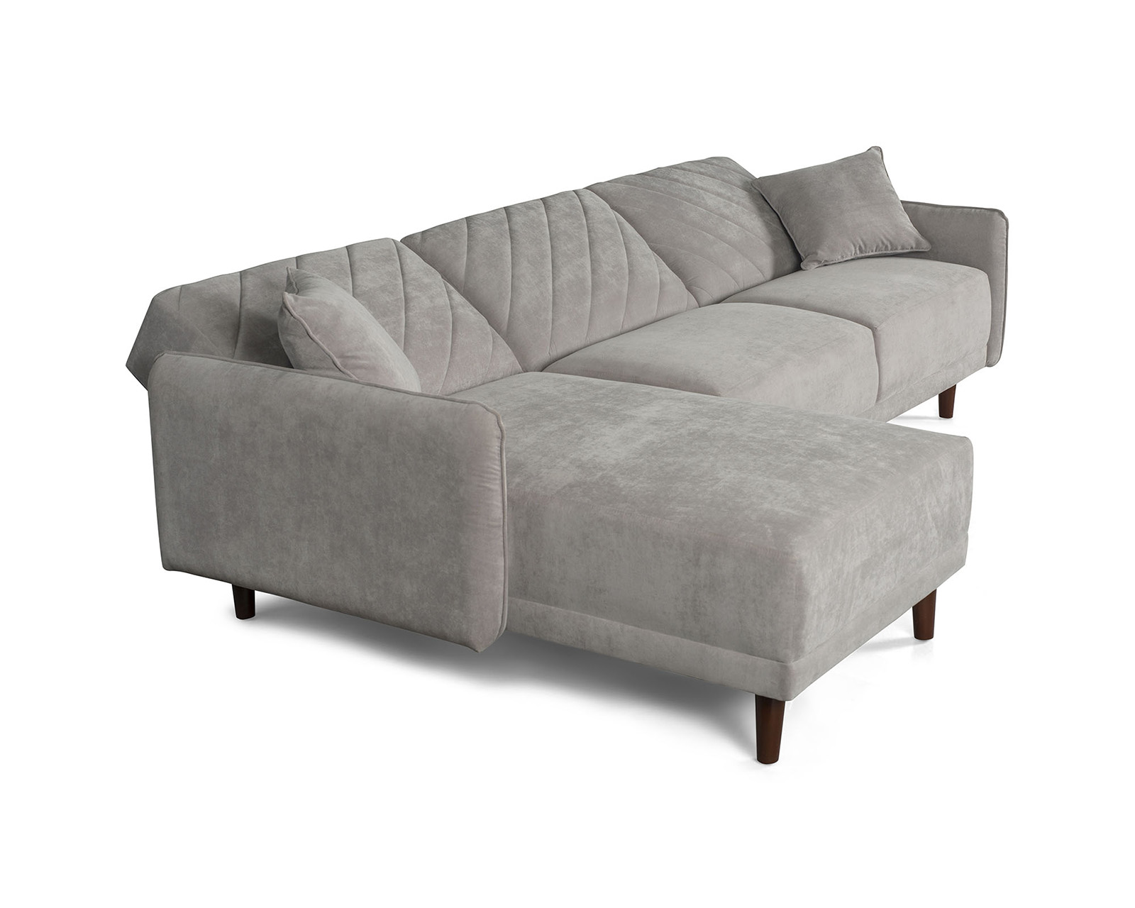 Foto 4 | Sala Modular Cosmo Gris Claro Makora Beehive Memory Foam De Velvet