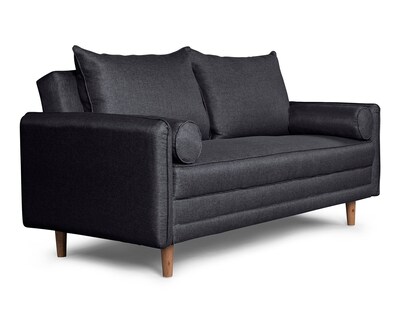 Foto 3 | Sofá Cama De Lino Gris Oxford Beehive Memory Foam Modelo Asimut