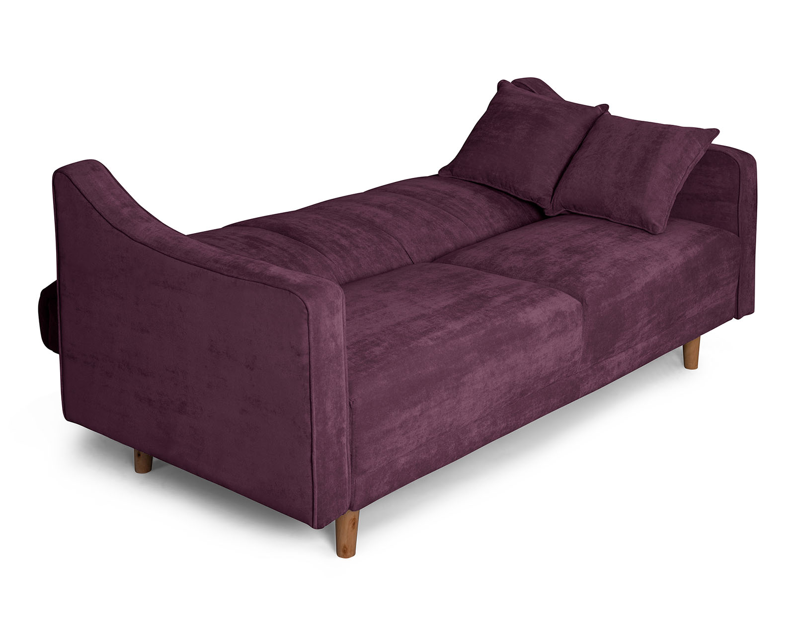 Foto 5 pulgar | Sofá Cama De Velvet Morado Beehive Memory Foam Modelo Annika