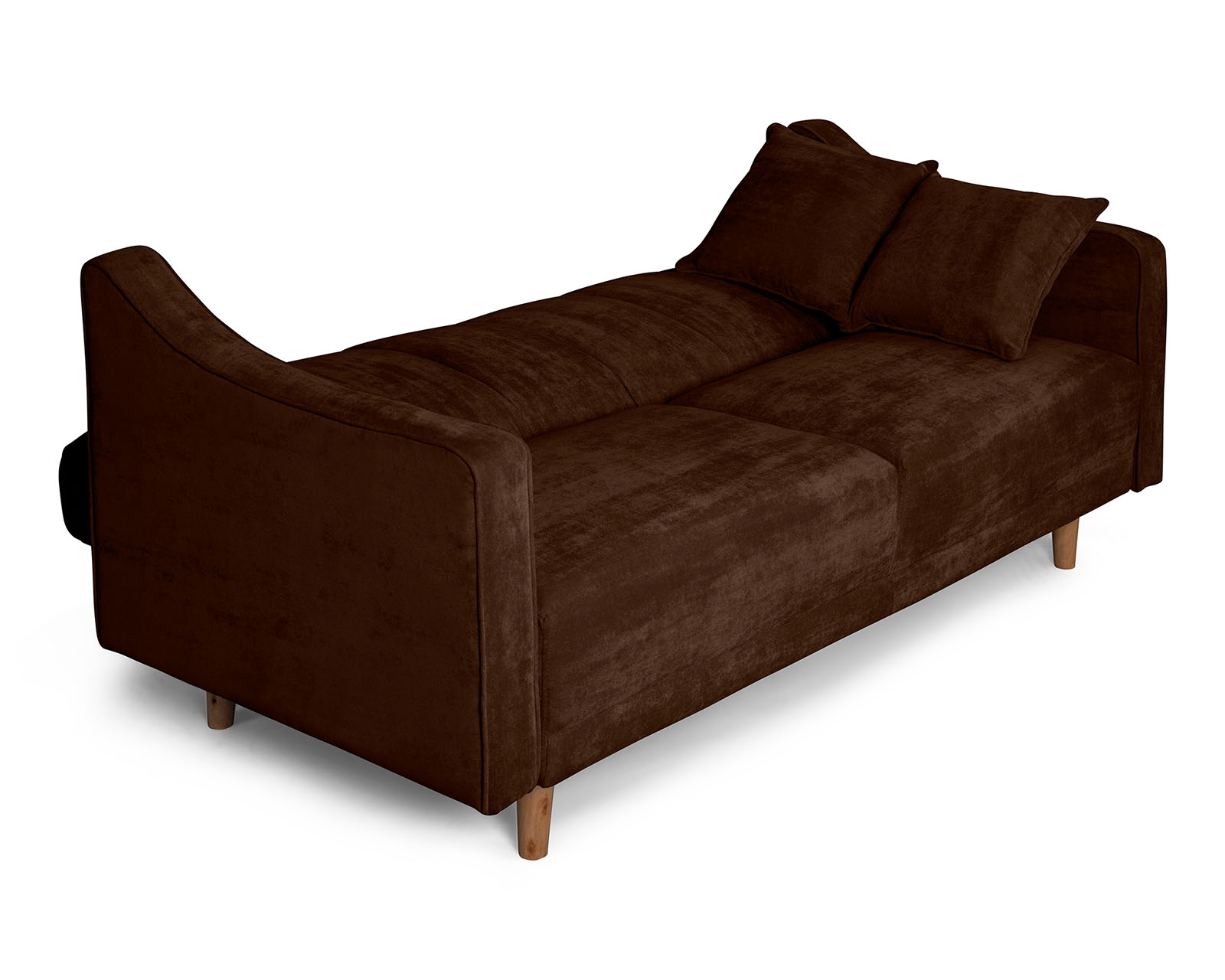 Foto 5 pulgar | Sofá Cama De Velvet Chocolate Beehive Memory Foam Modelo Annika