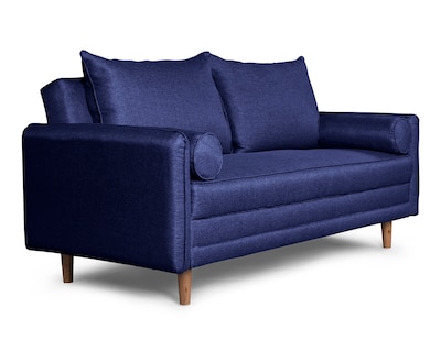Foto 3 | Sofá Cama De Lino Azul Beehive Memory Foam Modelo Asimut