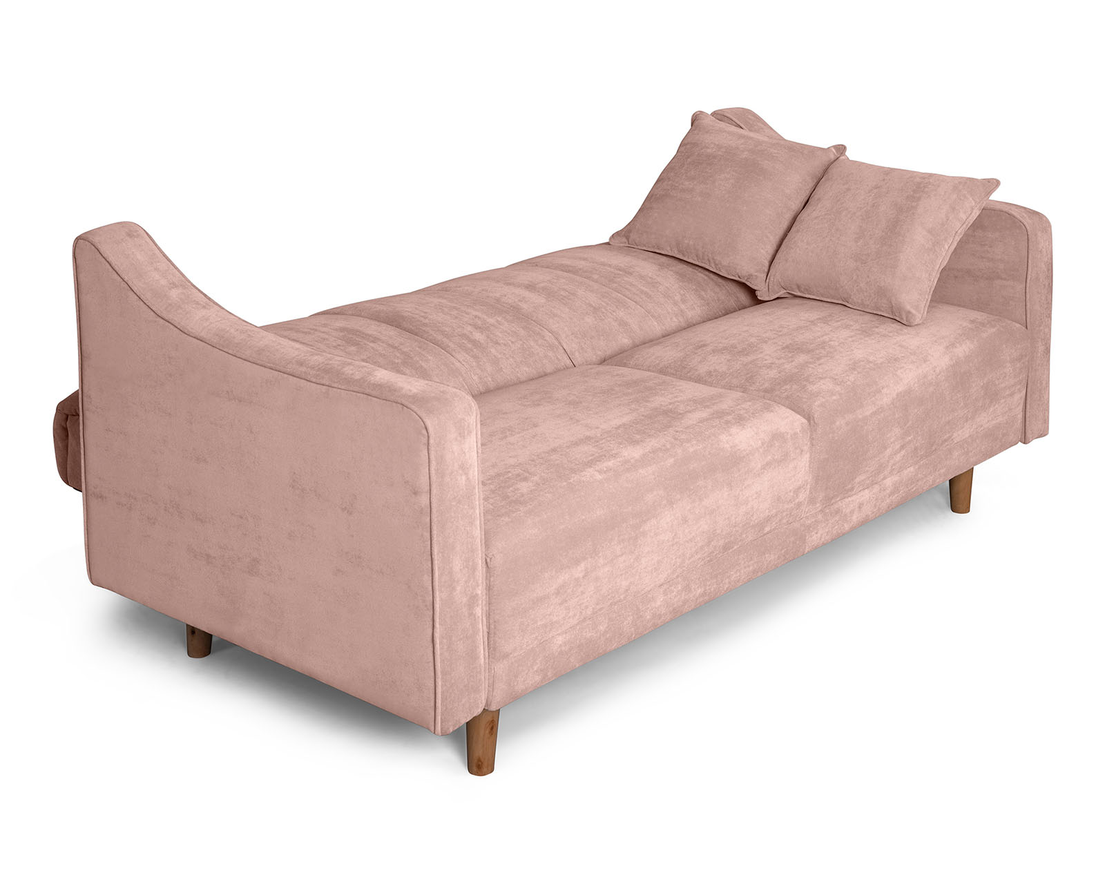 Foto 4 | Sofá Cama De Velvet Palo De Rosa Beehive Memory Foam Modelo Annika