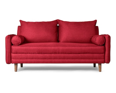 Foto 2 | Sofá Cama De Lino Rojo Beehive Memory Foam Modelo Asimut