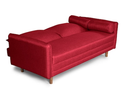 Foto 4 | Sofá Cama De Lino Rojo Beehive Memory Foam Modelo Asimut