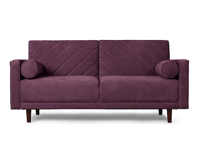 Foto 1 | Sofá Cama Velvet Morado con Tecnología Beehive Memory Foam