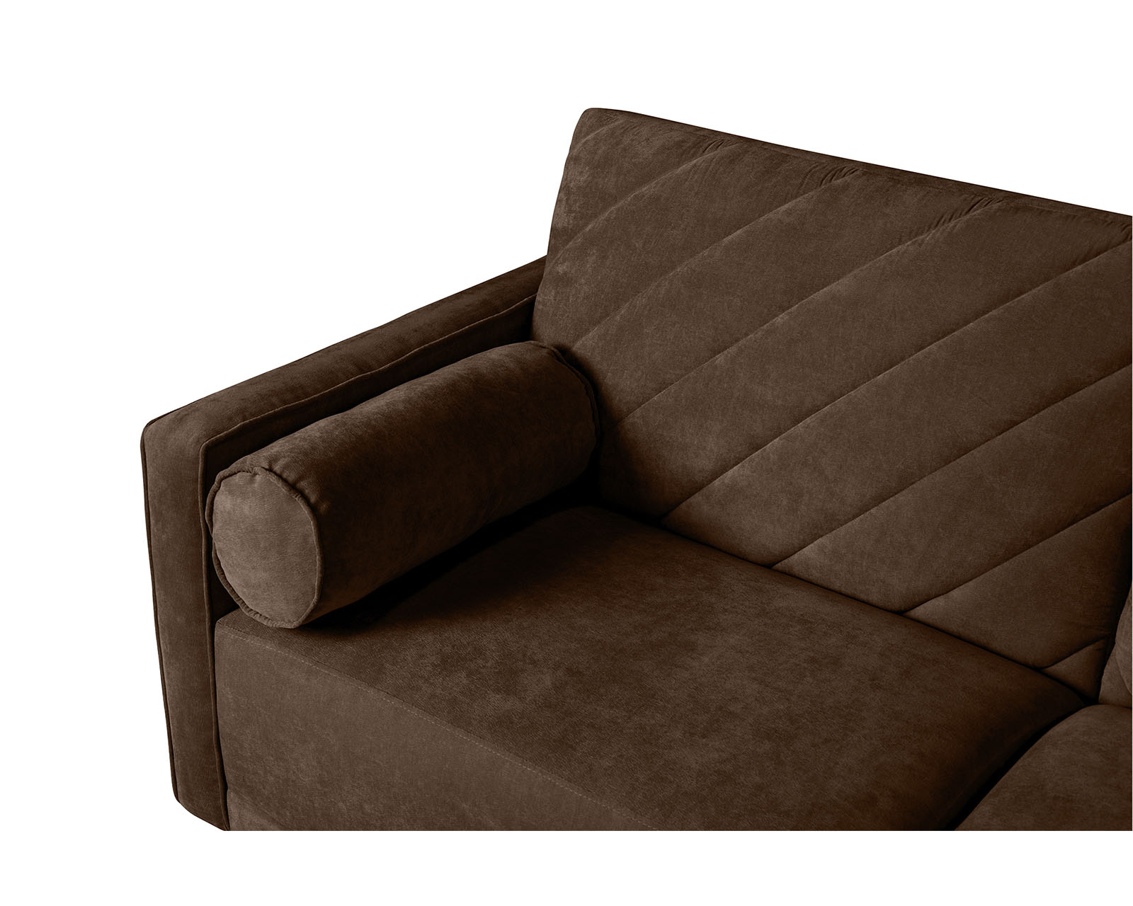 Foto 5 pulgar | Sofá Cama de Velvet Chocolate con Tecnología Beehive Memory Foam