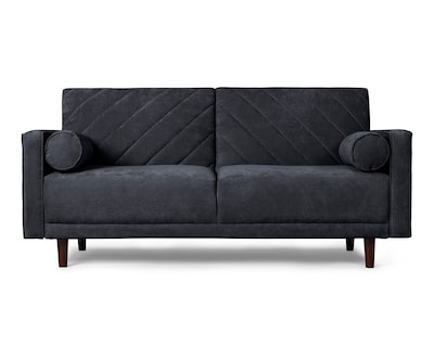 Foto 1 | Sofá Cama de Velvet Gris Oxford con Tecnología Beehive Memory Foam
