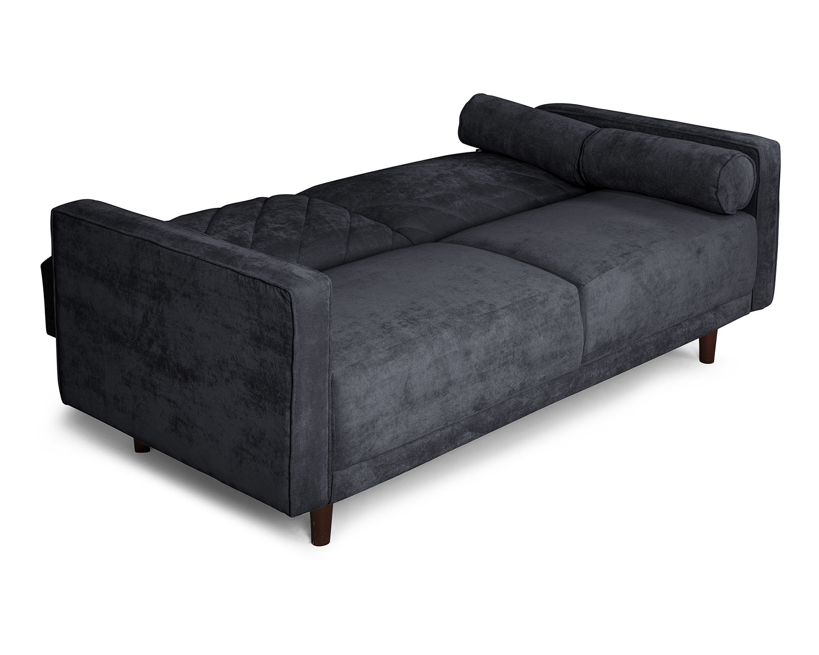 Foto 3 | Sofá Cama de Velvet Gris Oxford con Tecnología Beehive Memory Foam