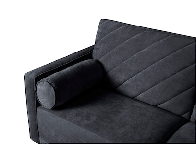 Foto 4 | Sofá Cama de Velvet Gris Oxford con Tecnología Beehive Memory Foam