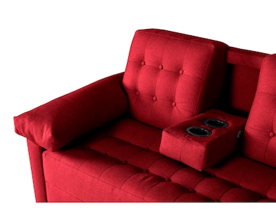 Foto 5 | Sala Esquinera de Lino Rojo con Portavasos Modelo Pepper Makora