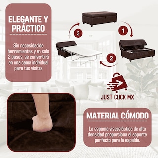 Foto 2 | Mueble Otomano Estilo Baul Con Cama Plegable Sofa Premium-justclick Mx