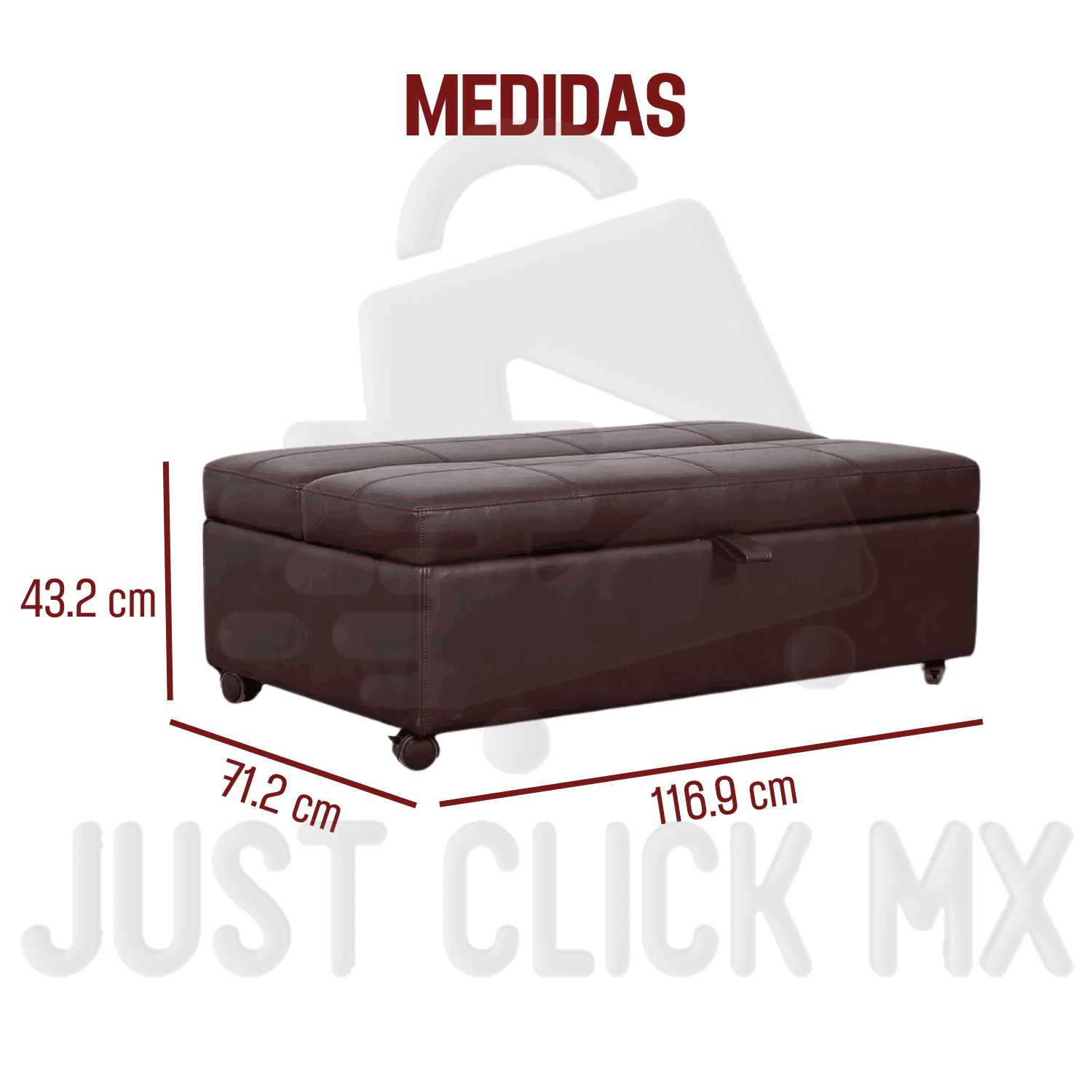 Foto 3 | Mueble Otomano Estilo Baul Con Cama Plegable Sofa Premium-justclick Mx