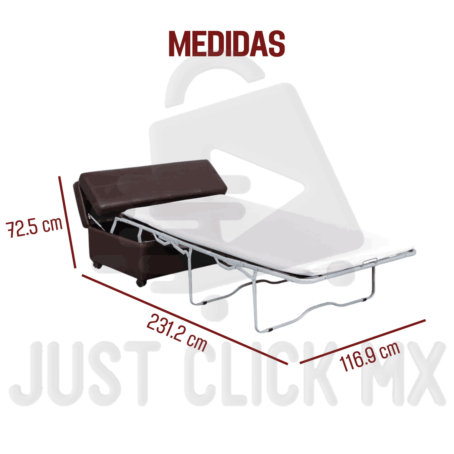 Foto 4 | Mueble Otomano Estilo Baul Con Cama Plegable Sofa Premium-justclick Mx
